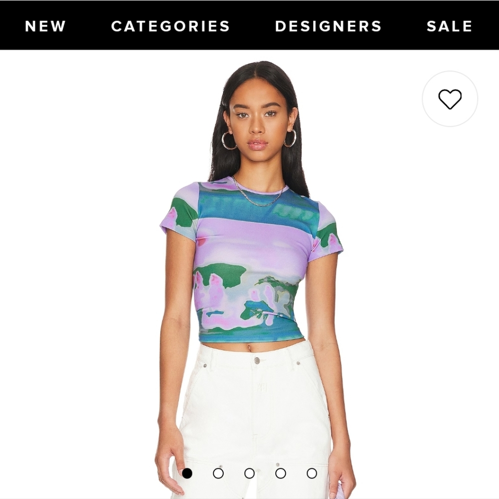 Miaou mini tee in thermal pastel